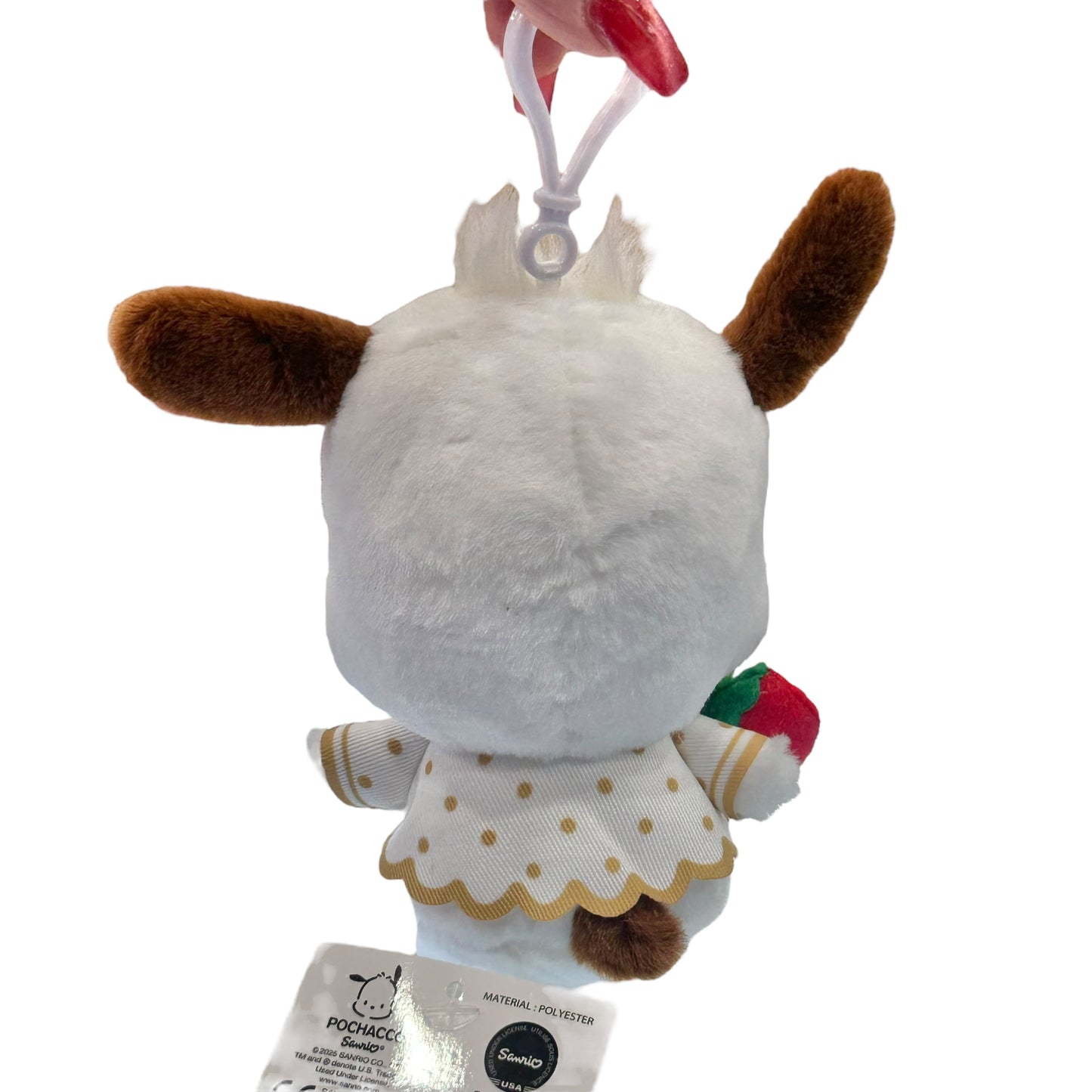 Pochacco "Strawberry Rainbow" Mascot Clip On