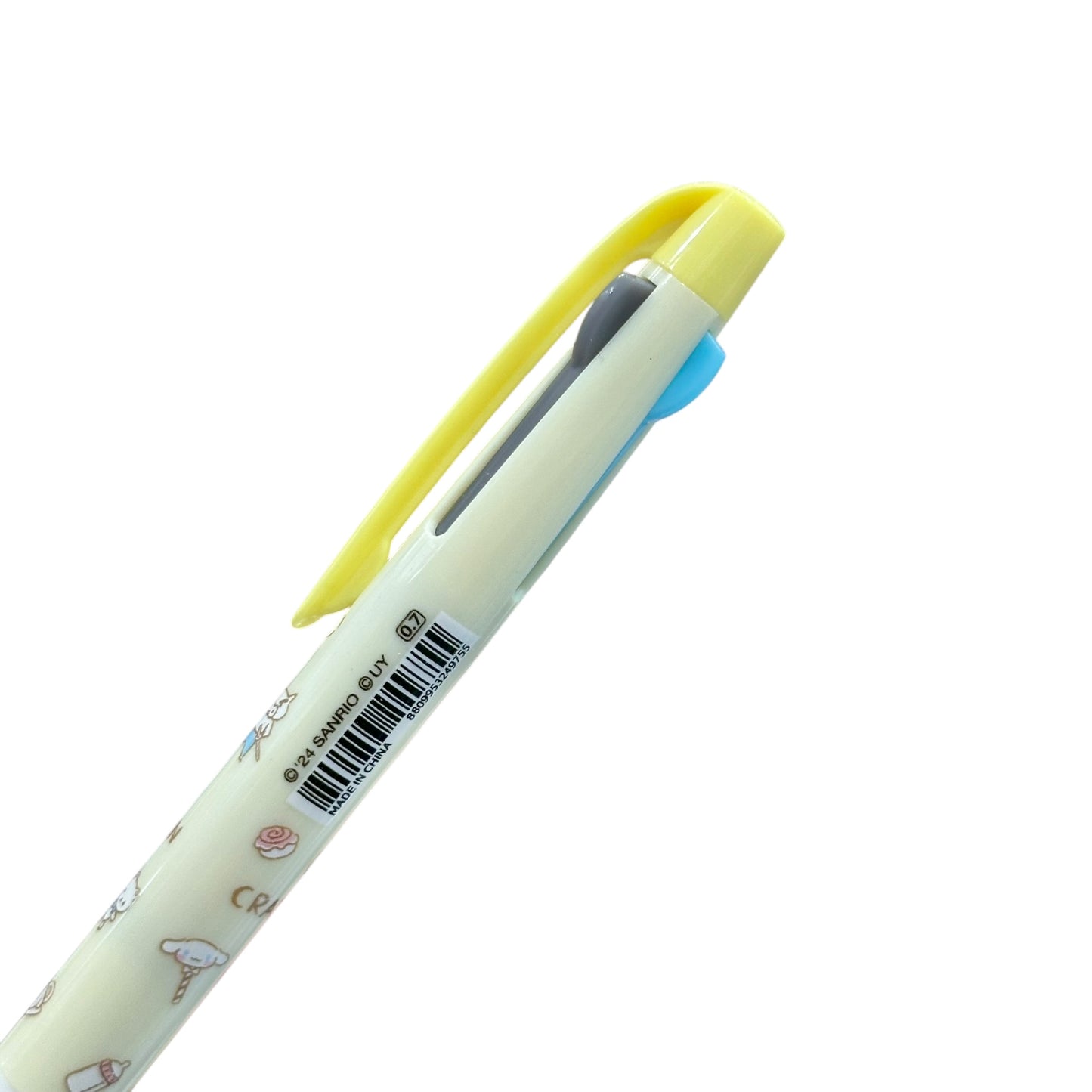 Cinnamoroll x Crayon Shin Chan Erasable 3 Color Ballpoint Pen (Yellowed)