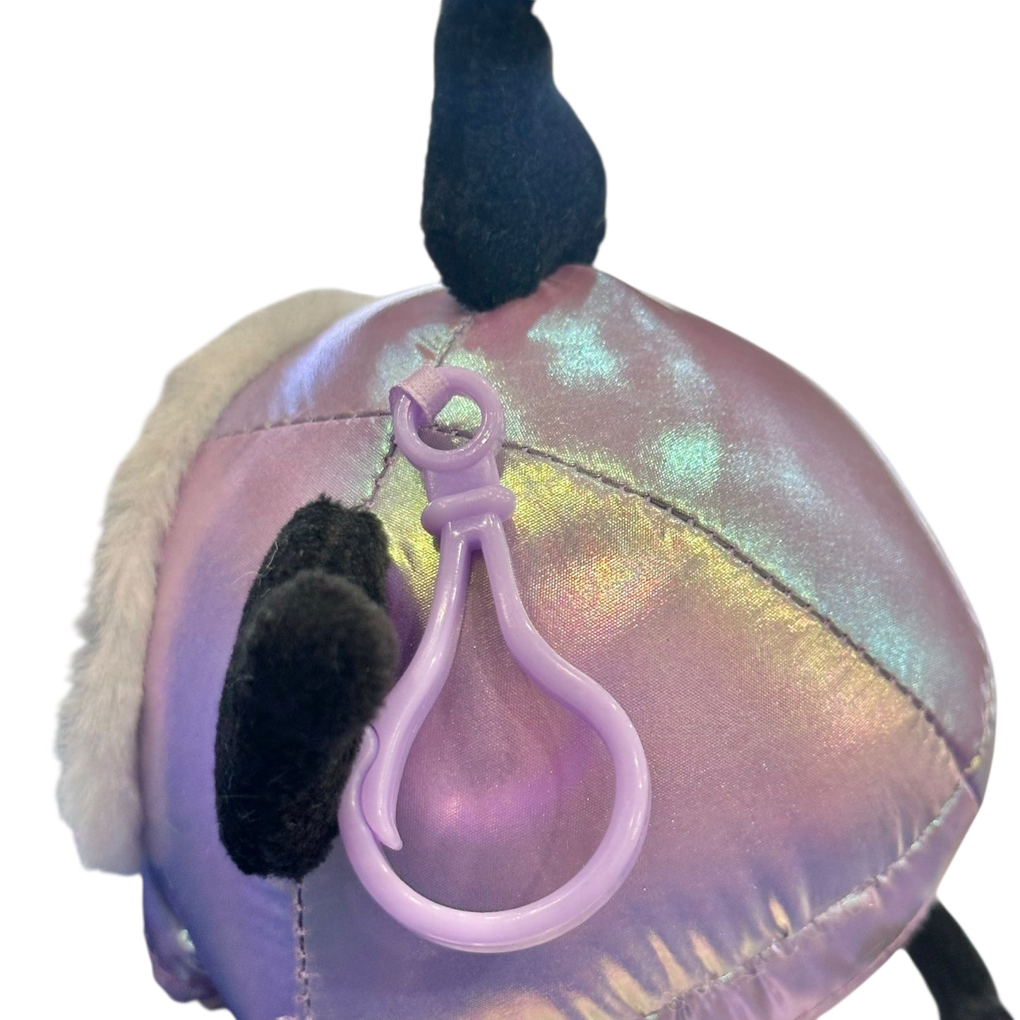 Kuromi "Shiny Hooded Puffer Jacket" Mascot Clip On Plush