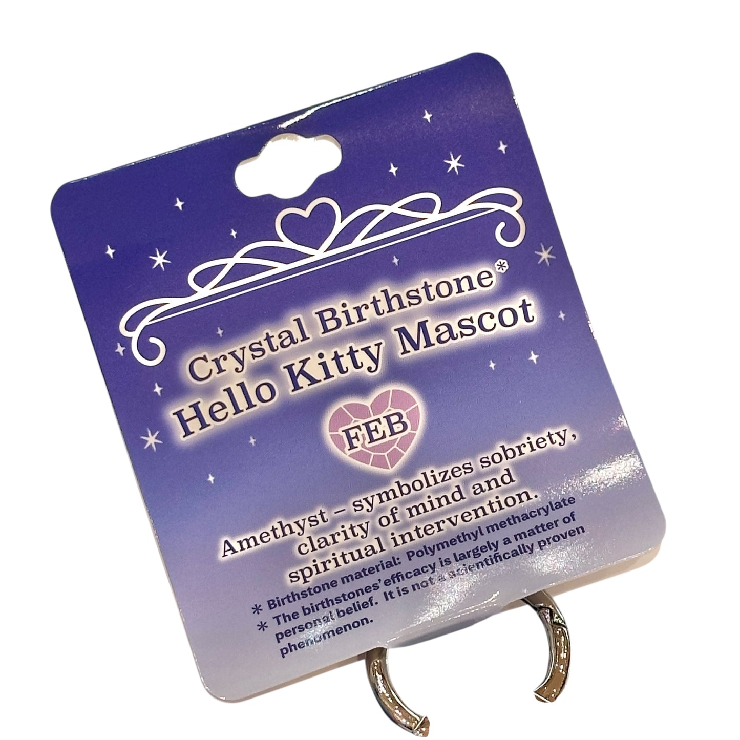 Hello Kitty "Feb Birthstone" Mascot Metal Clip-On