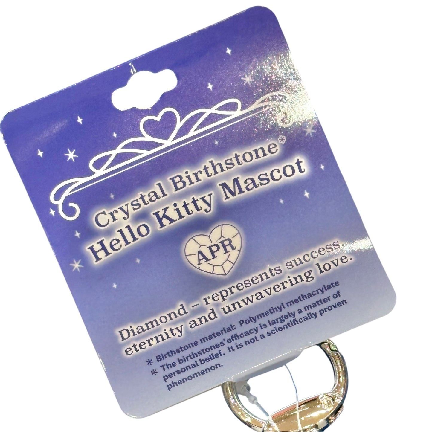 Hello Kitty "Apr Birthstone" Mascot Metal Clip-On