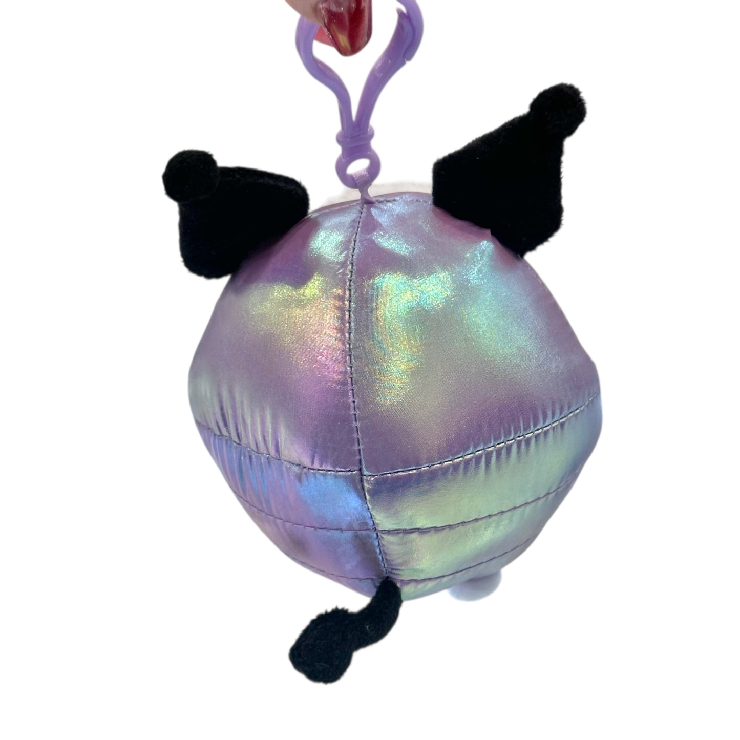 Kuromi "Shiny Hooded Puffer Jacket" Mascot Clip On Plush