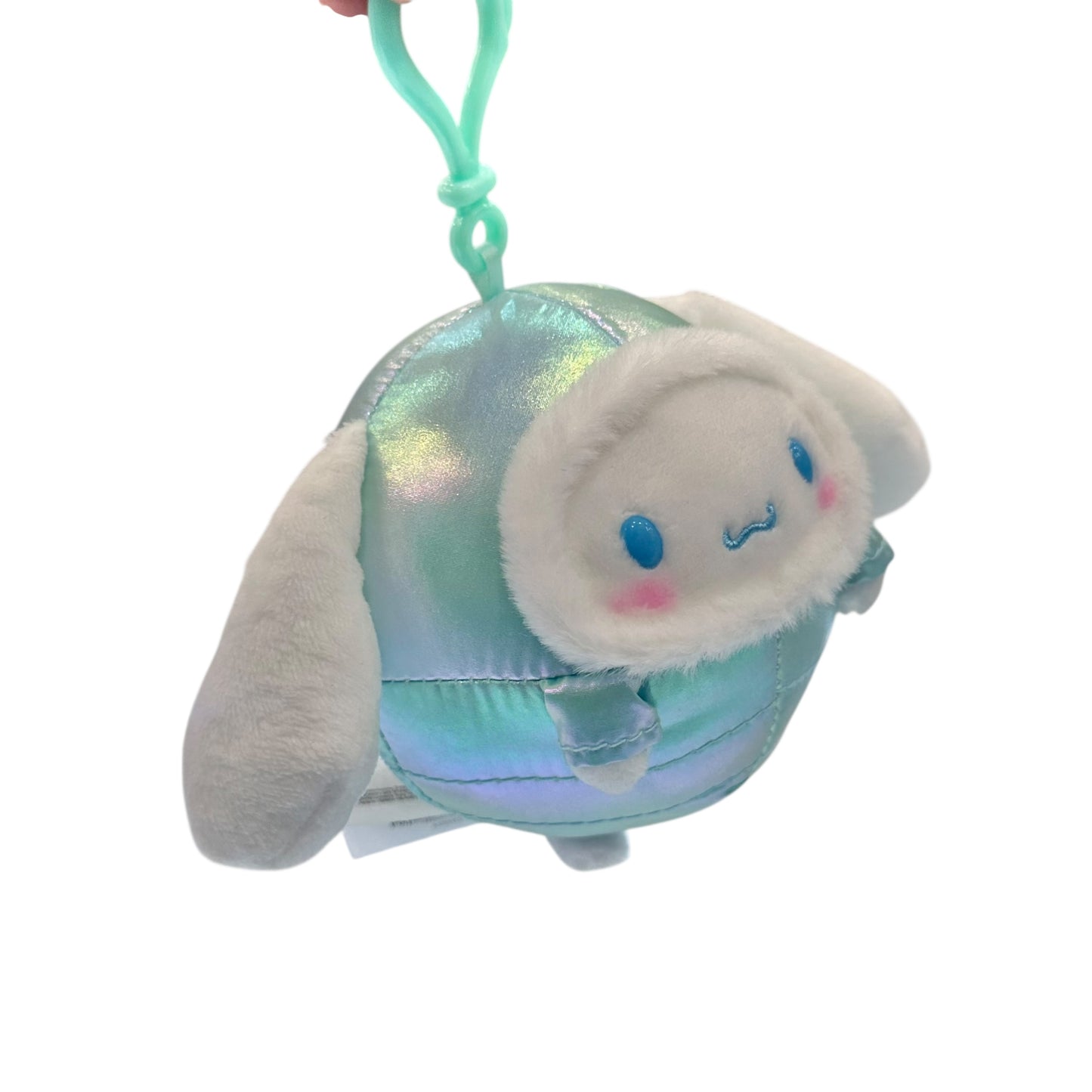 Cinnamoroll "Shiny Hooded Puffer Jacket" Mascot Clip On Plush