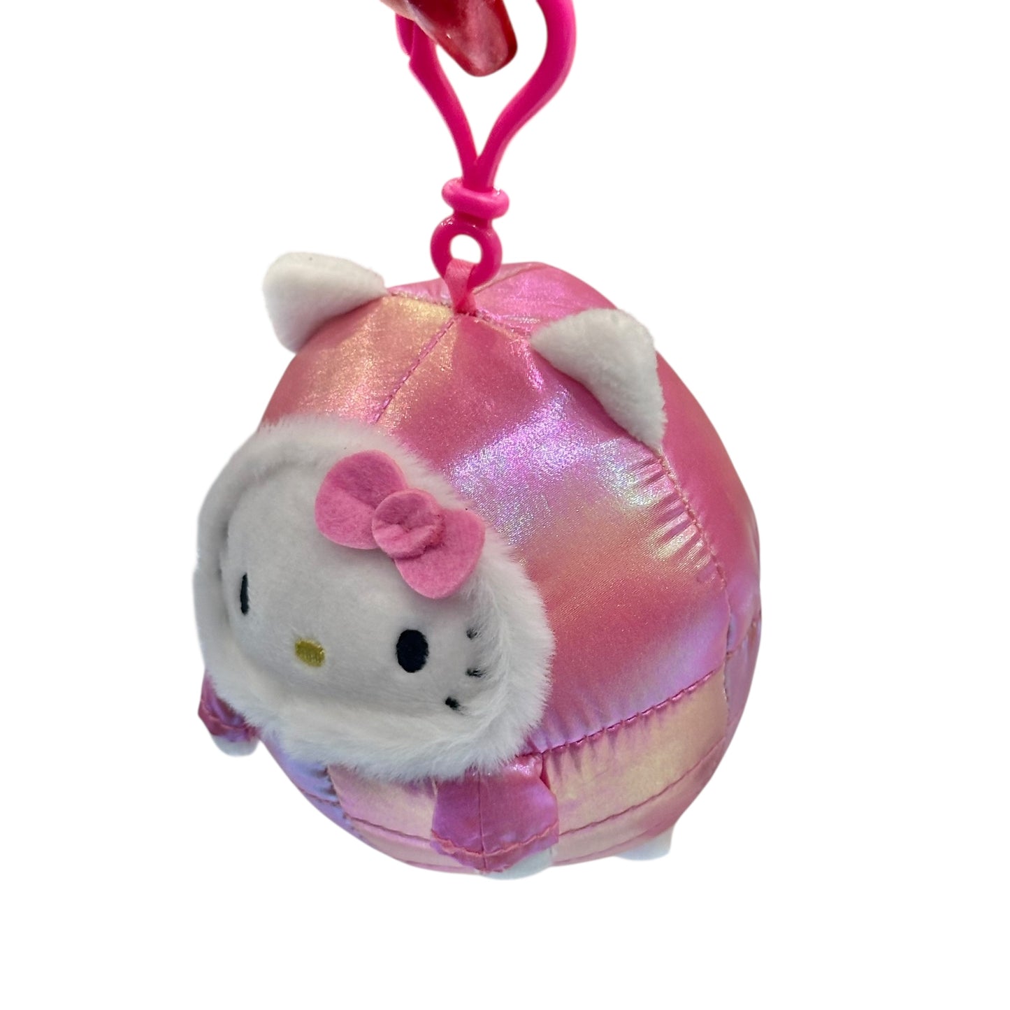 Hello Kitty "Shiny Hooded Puffer Jacket" Mascot Clip On Plush