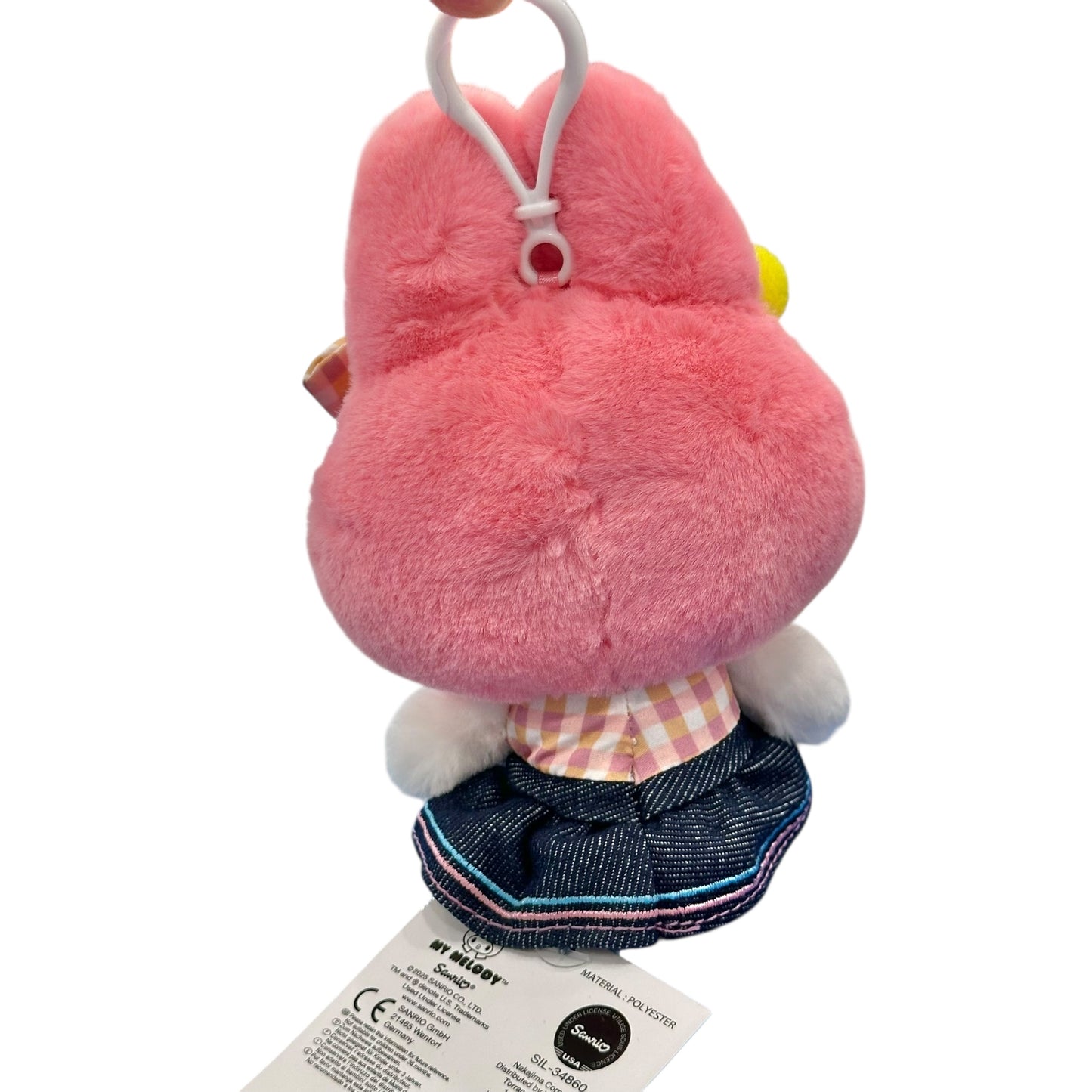 My Melody "Gingham Denim" Mascot Clip On