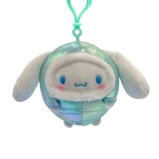 Cinnamoroll "Shiny Hooded Puffer Jacket" Mascot Clip On Plush