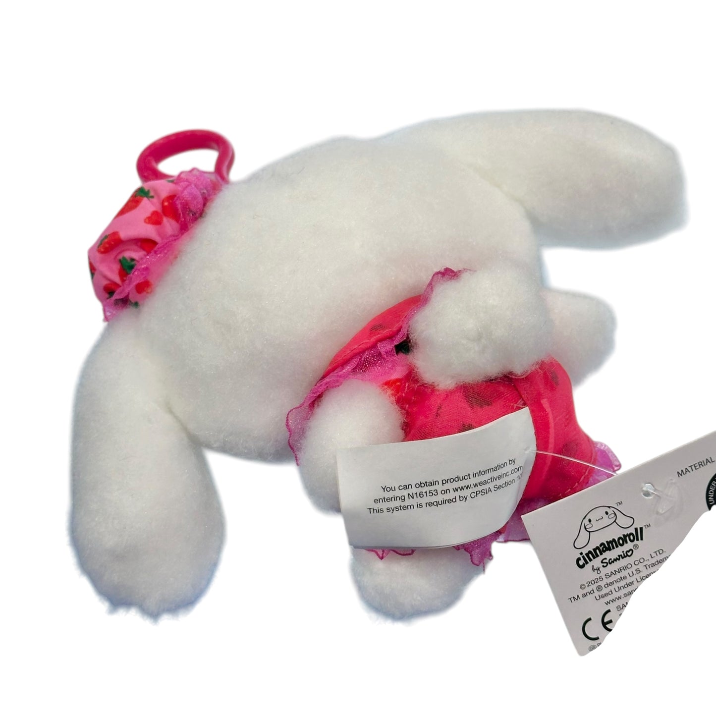 Cinnamoroll "Strawberry Dress" Mascot w/ Ball Chain