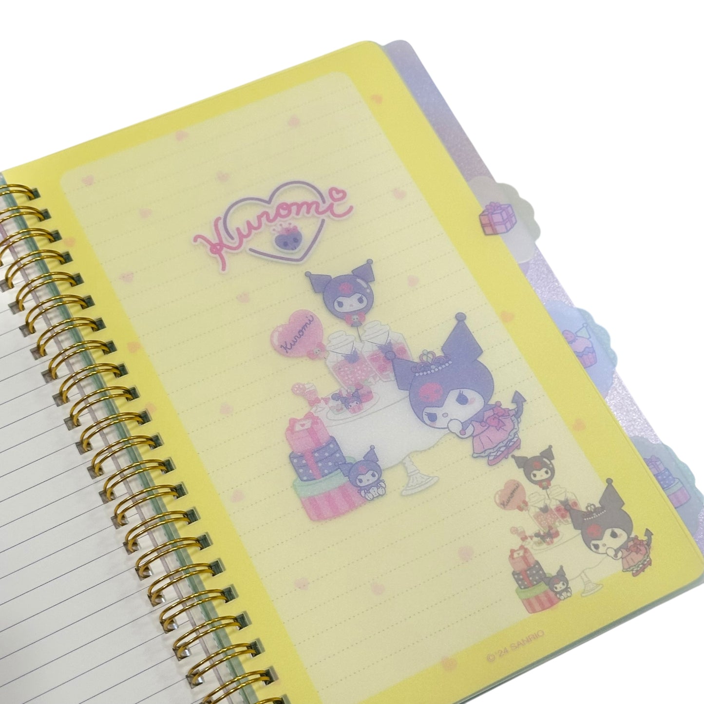 Kuromi Bling Bling 4-Tab Index Notebook