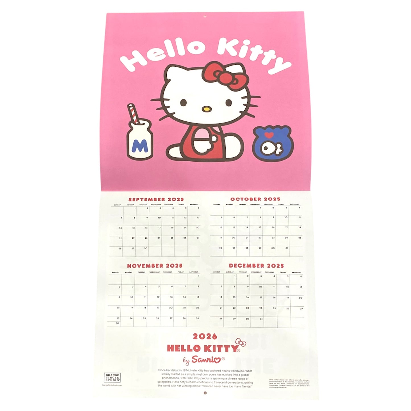 Hello Kitty 2026 Playful Pink Calendar