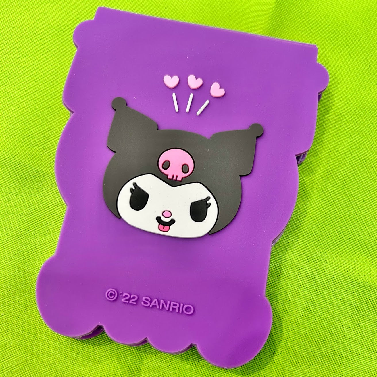 Kuromi Cute Pocket Memo Pad w/ Silicone Cover