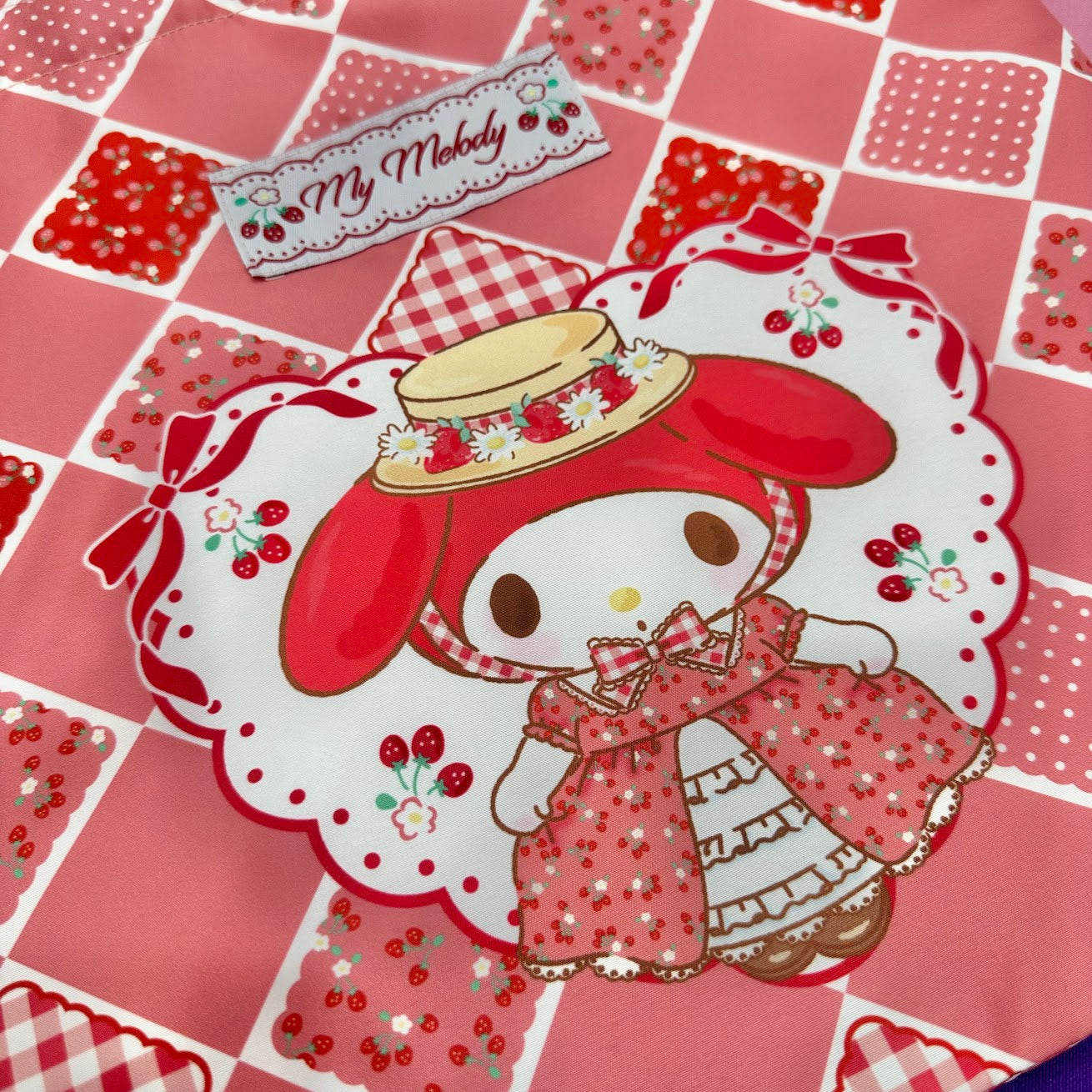 My Melody "Patchwork" Drawstring Tote Bag