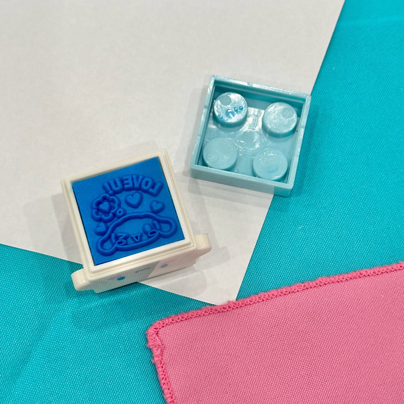 Cinnamoroll Block Figure Stamp (Love You)