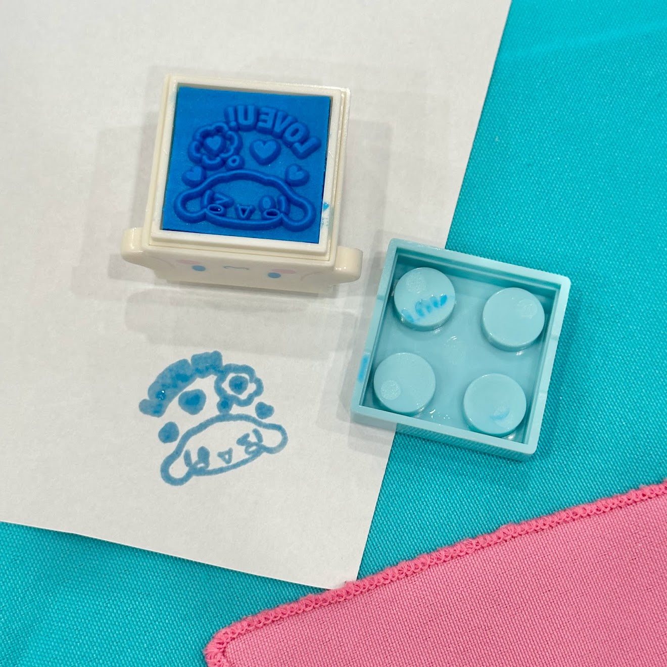 Cinnamoroll Block Figure Stamp (Love You)