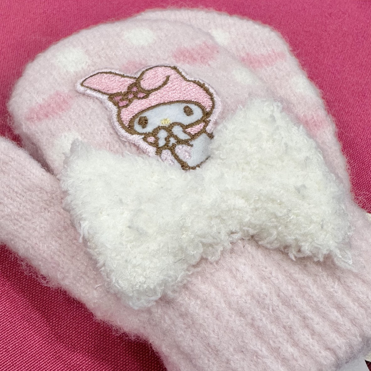 My Melody "Ribbon" Stretch Mittens