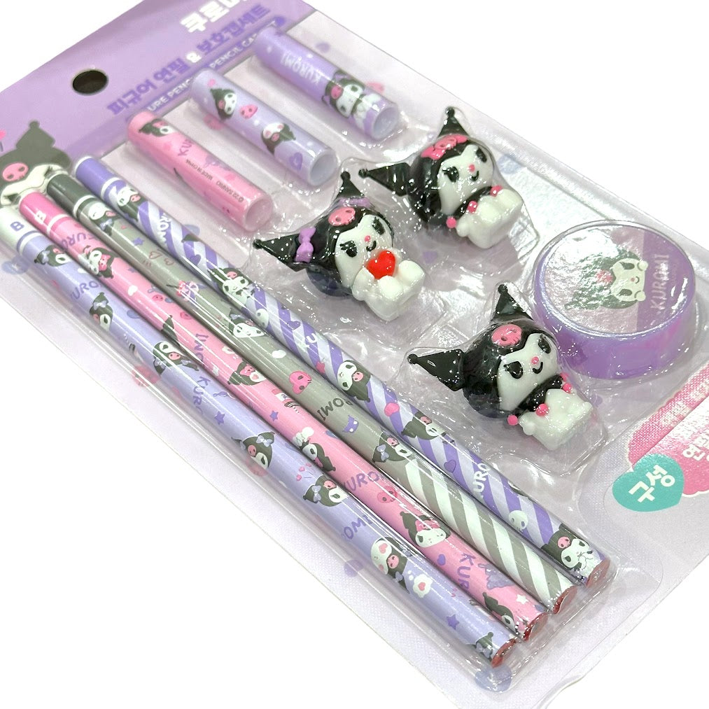 Kuromi Pencil & Cap Cover Set