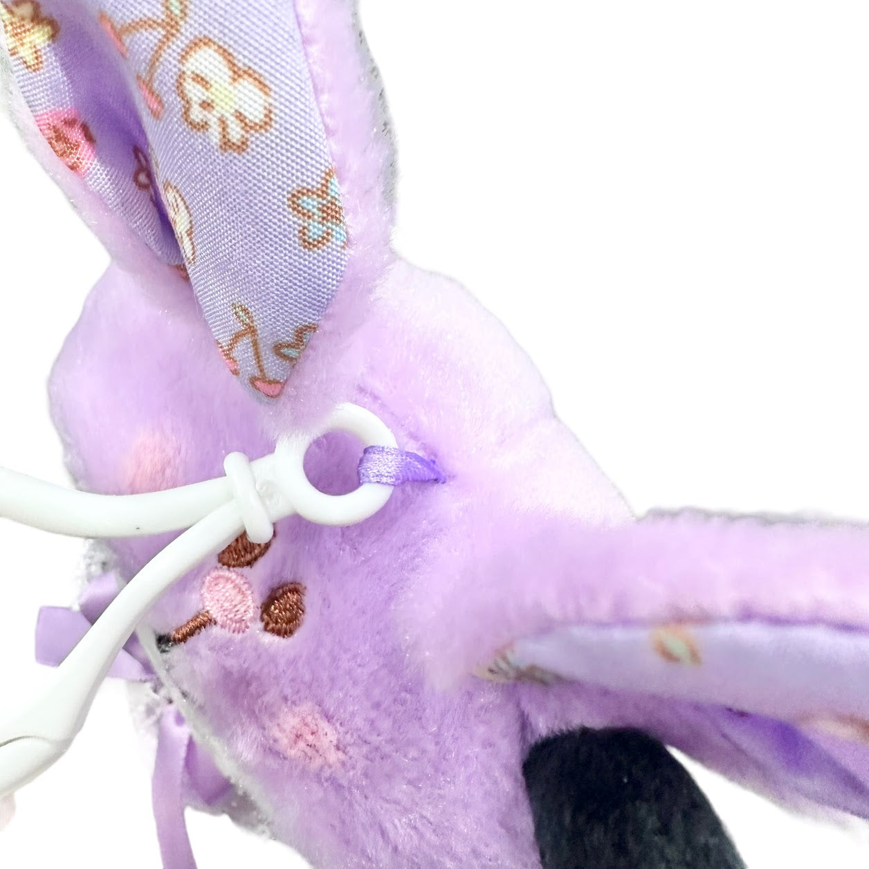 Kuromi "Flower Bunny" Mascot Clip-On Plush