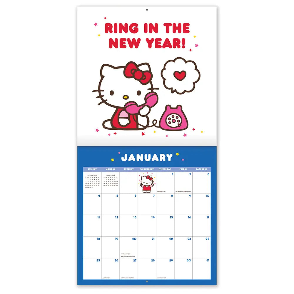 Hello Kitty 2026 Playful Pink Calendar
