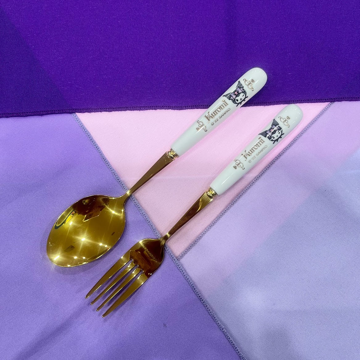 Kuromi Spoon & Fork Set