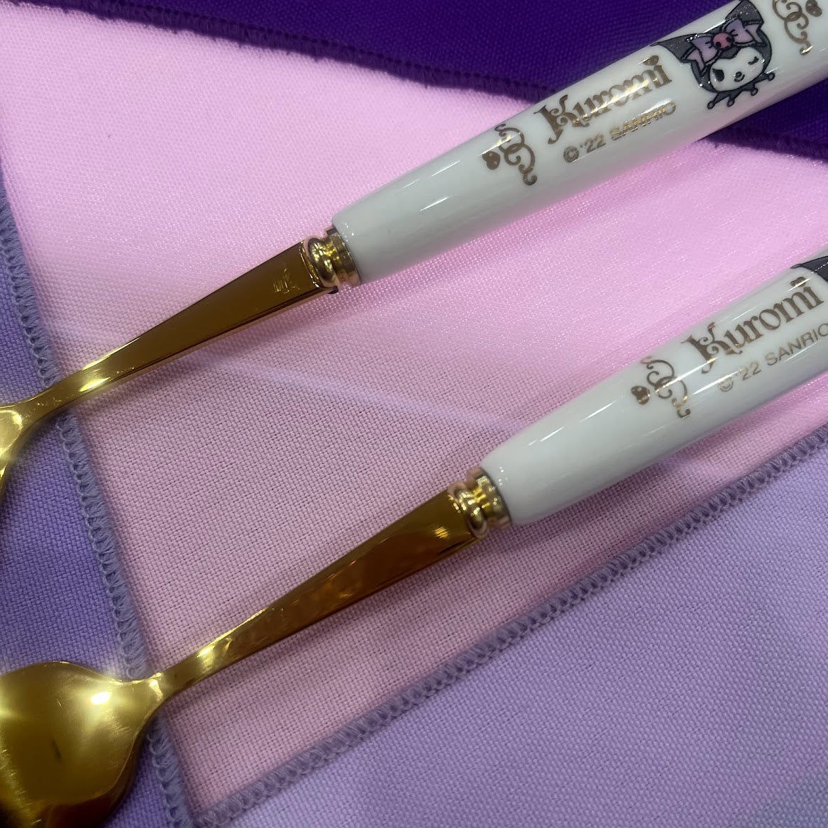 Kuromi Spoon & Fork Set