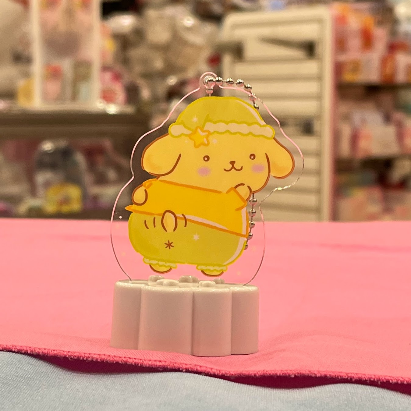 Pompompurin Acrylic Stand Light Keychain