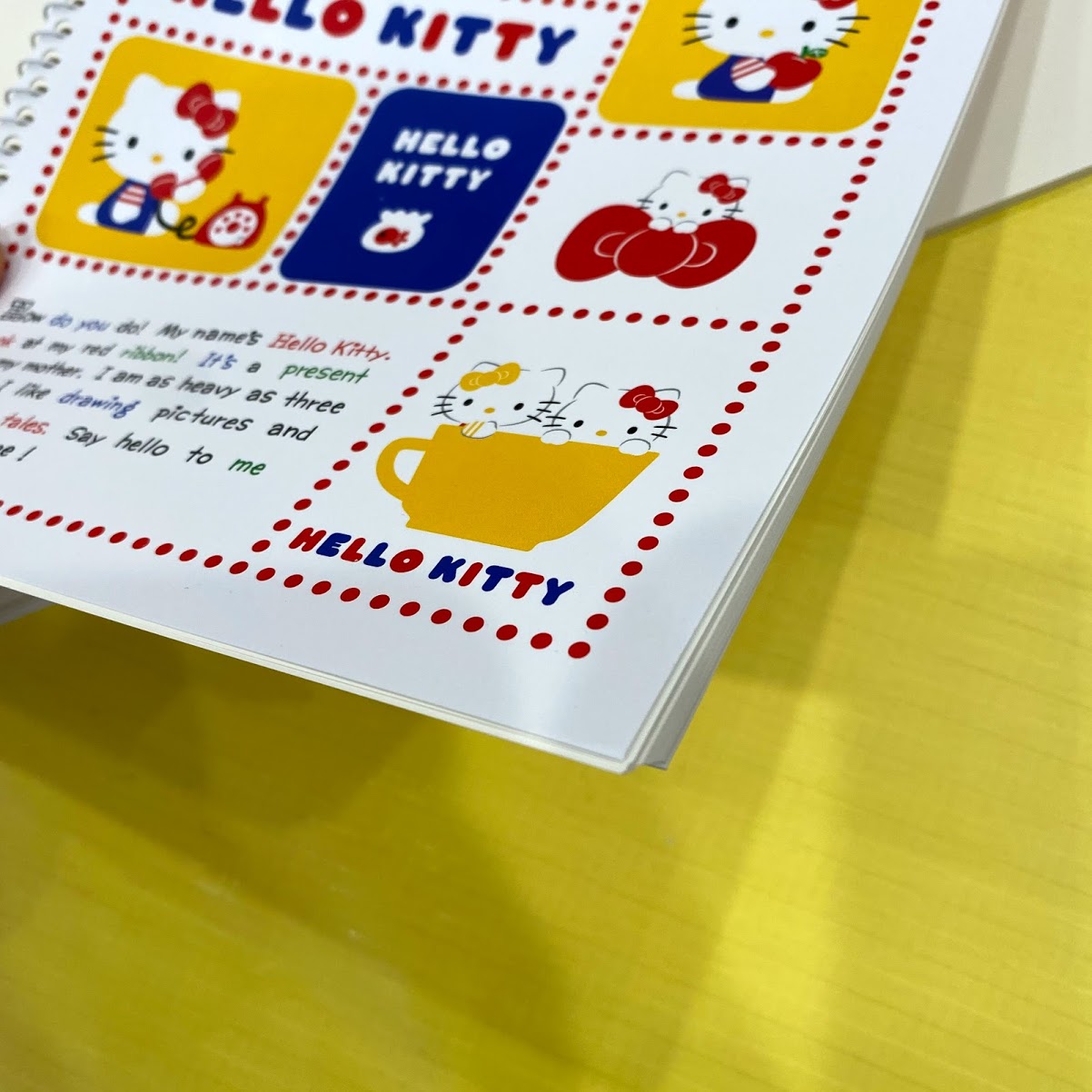 Hello Kitty (Yellow) Unruled Notebook