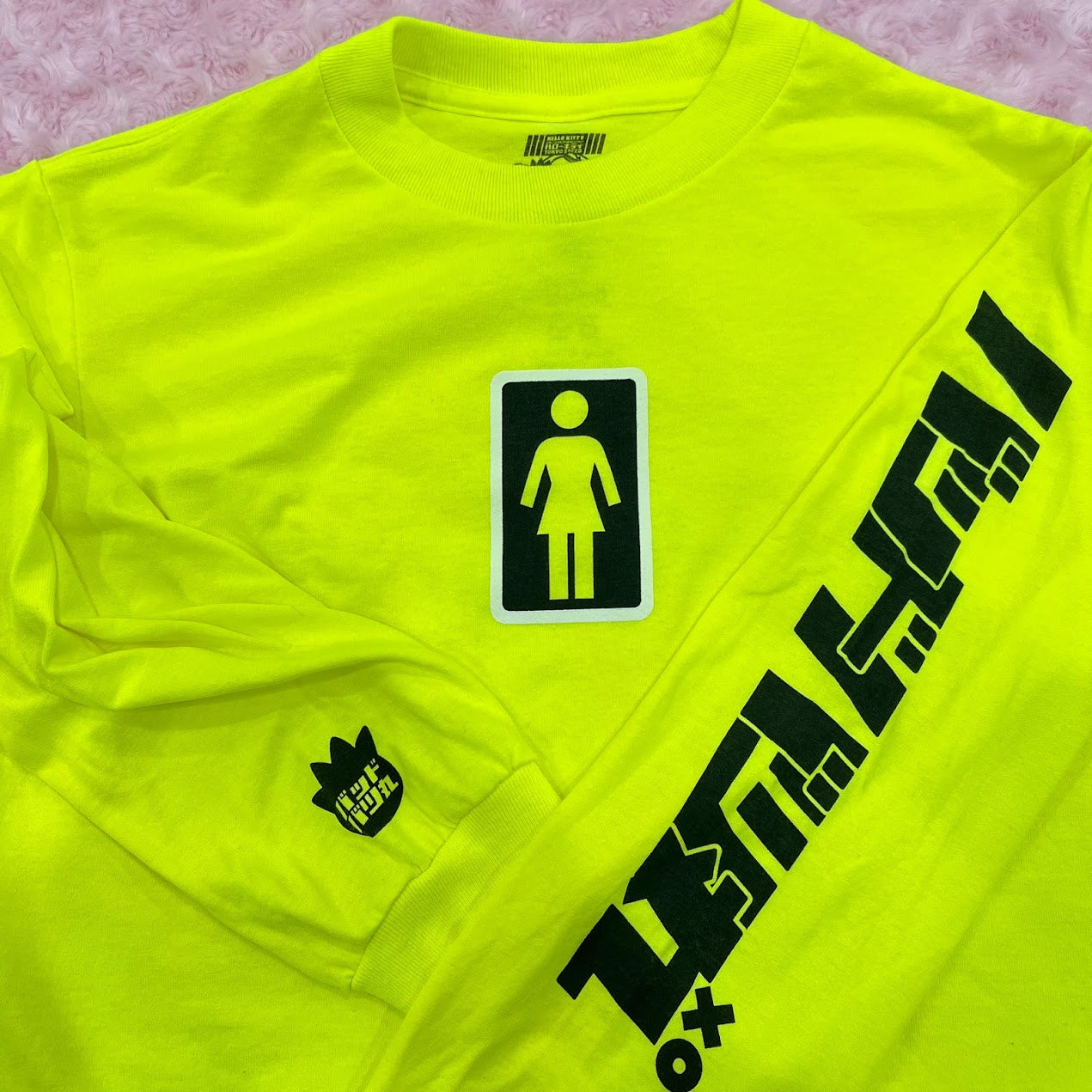 Girl "Tokyo Speed" Badtz Maru/Safety Green Character Long Sleeve