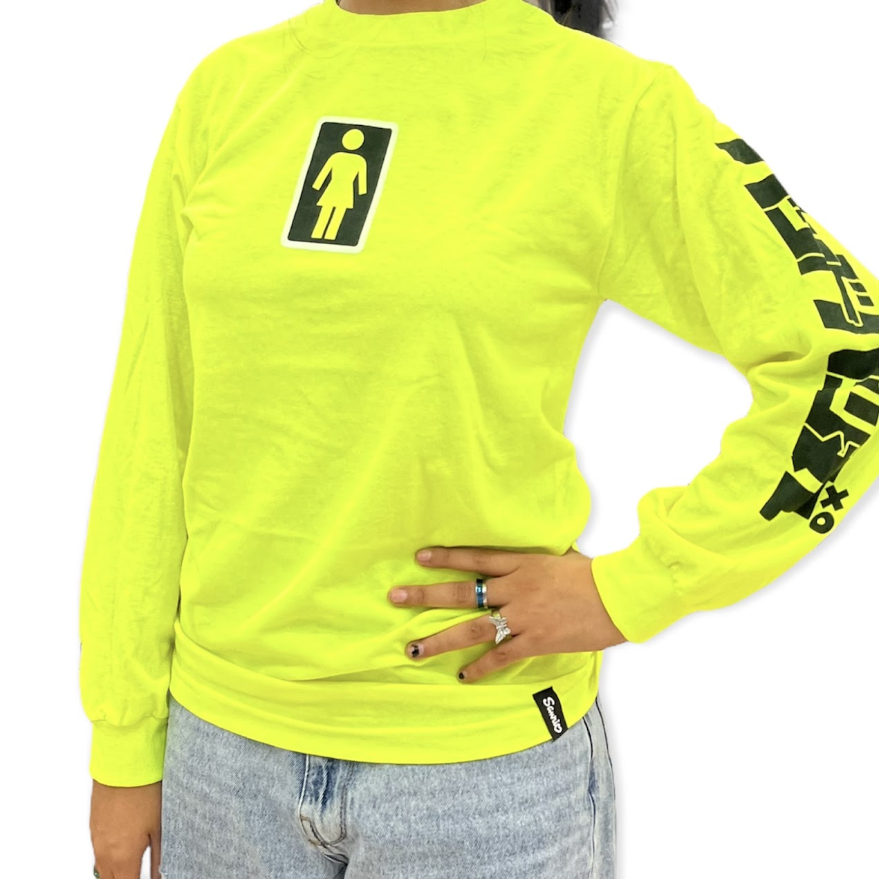 Girl "Tokyo Speed" Badtz Maru/Safety Green Character Long Sleeve