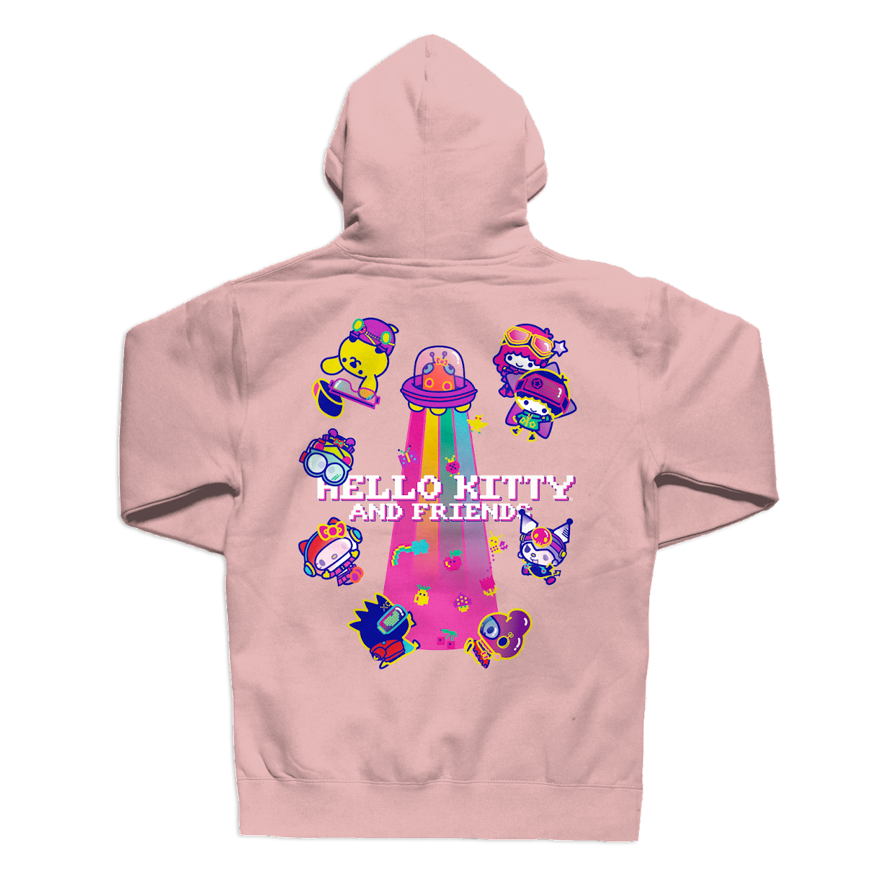 Girl x Sanrio "Kawaii Arcade" Friends Hoodie (Dusty Pink)
