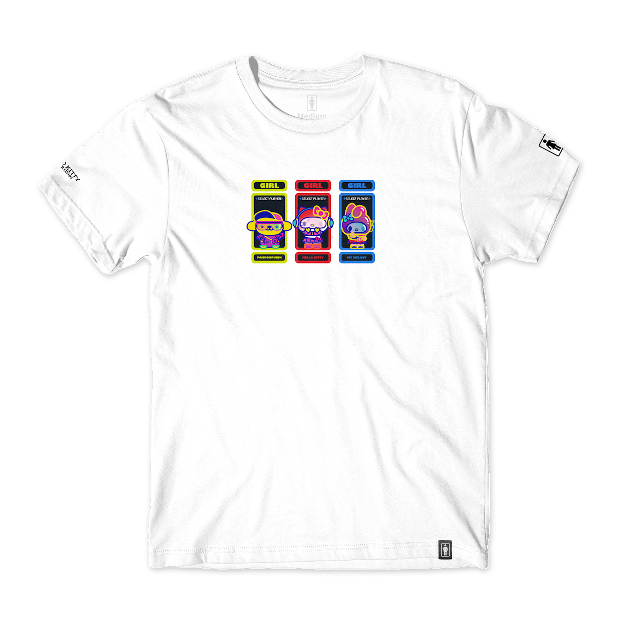 Girl x Sanrio "Kawaii Arcade" Player Tee (White)