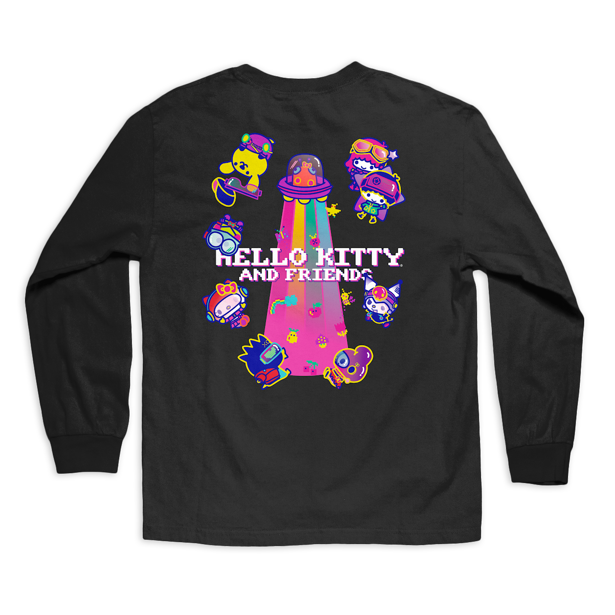 Girl x Sanrio "Kawaii Arcade" Friends Long Sleeve (Black)
