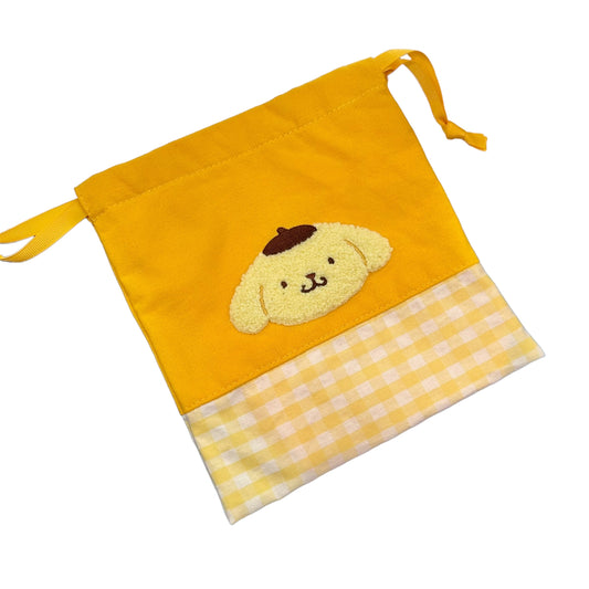 Pompompurin "Chenille Gingham" Drawstring Bag