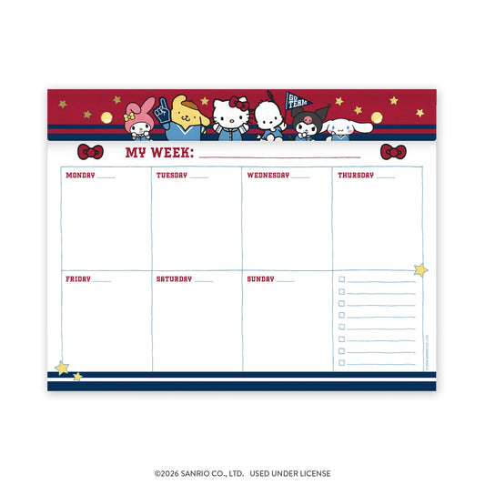 Hello Kitty and Friends "Varsity" Weekly Desk Pad
