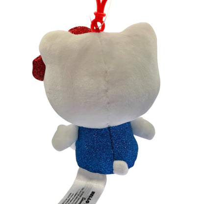 Hello Kitty "Spangle Glasses" Mascot Clip On Plush