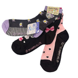 Hello Kitty "Flower" Kids 3 Pair Sneaker Socks (19-21)