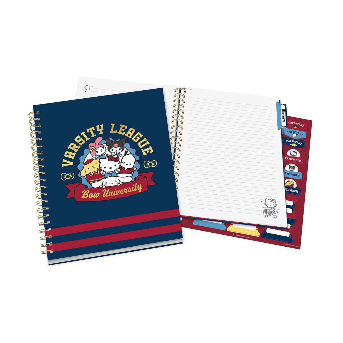 Hello Kitty & Friends "Varsity" Extra Large Spiral Notebook