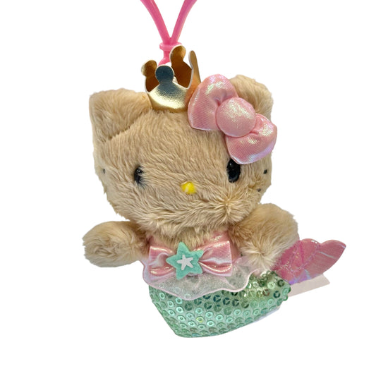 Hello Kitty "Spangle Mermaid" Tan Mascot Clip On