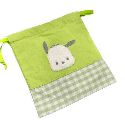 Pochacco "Chenille Gingham" Drawstring Bag