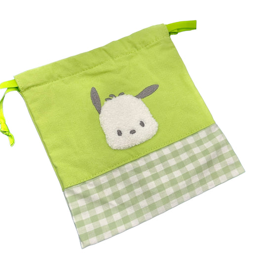 Pochacco "Chenille Gingham" Drawstring Bag