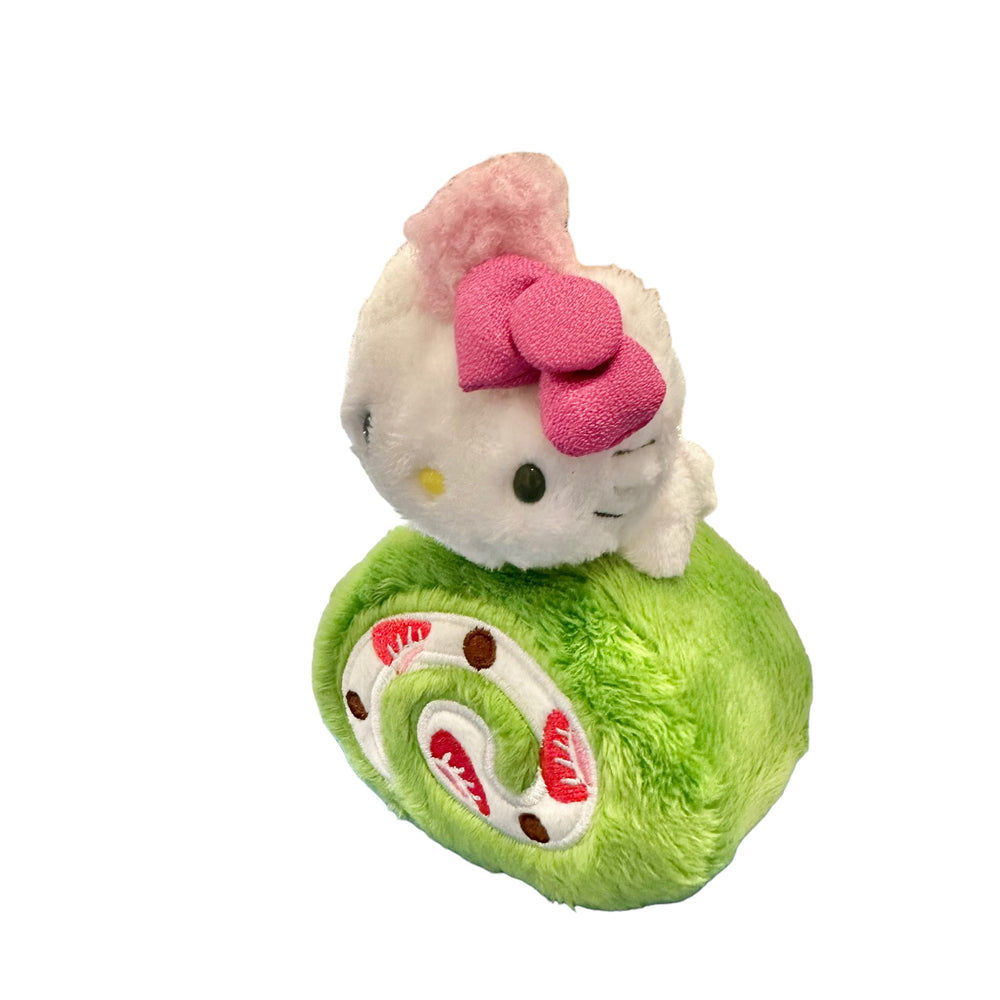 Hello Kitty "Swiss Roll Matcha" Clip-On Mascot Keychain