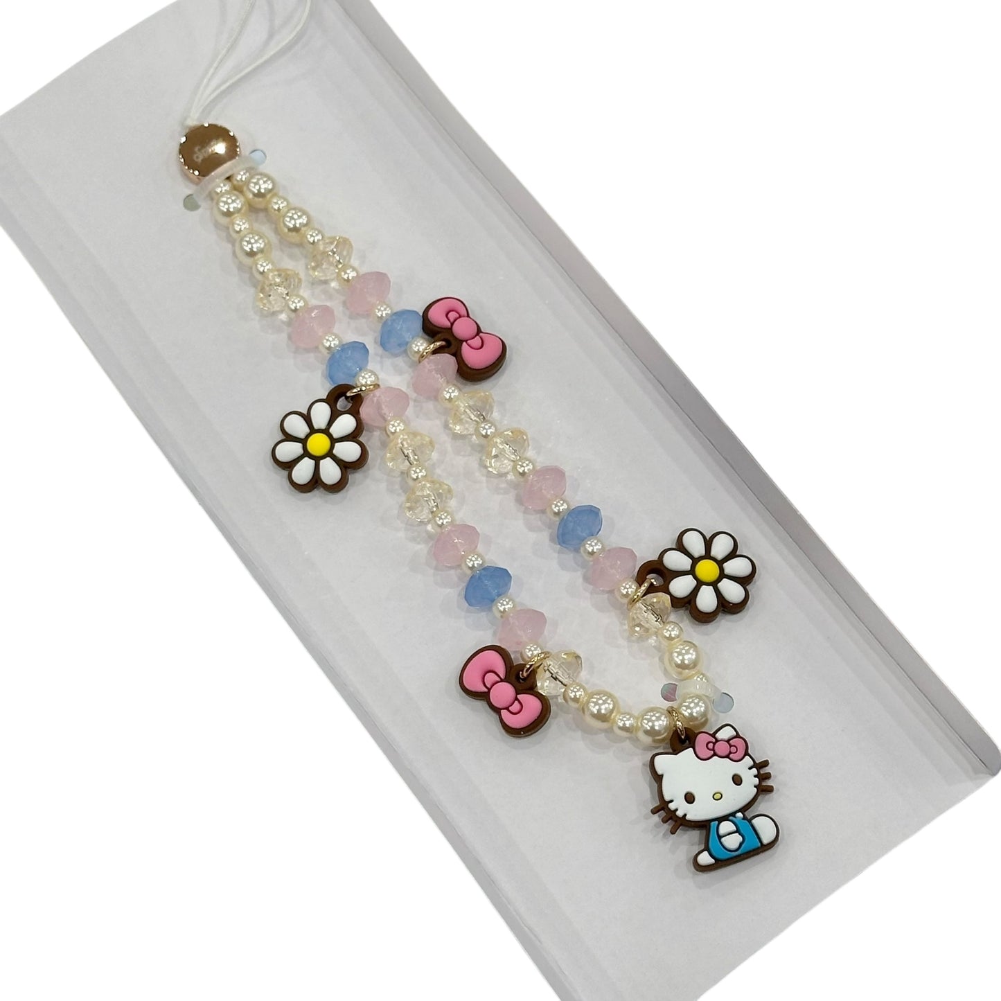 Hello Kitty "Pink Bows" Beaded Phone Charm