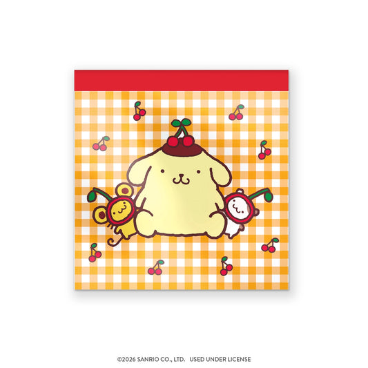 Pompompurin "Cherry Picnic" Mini Notepad