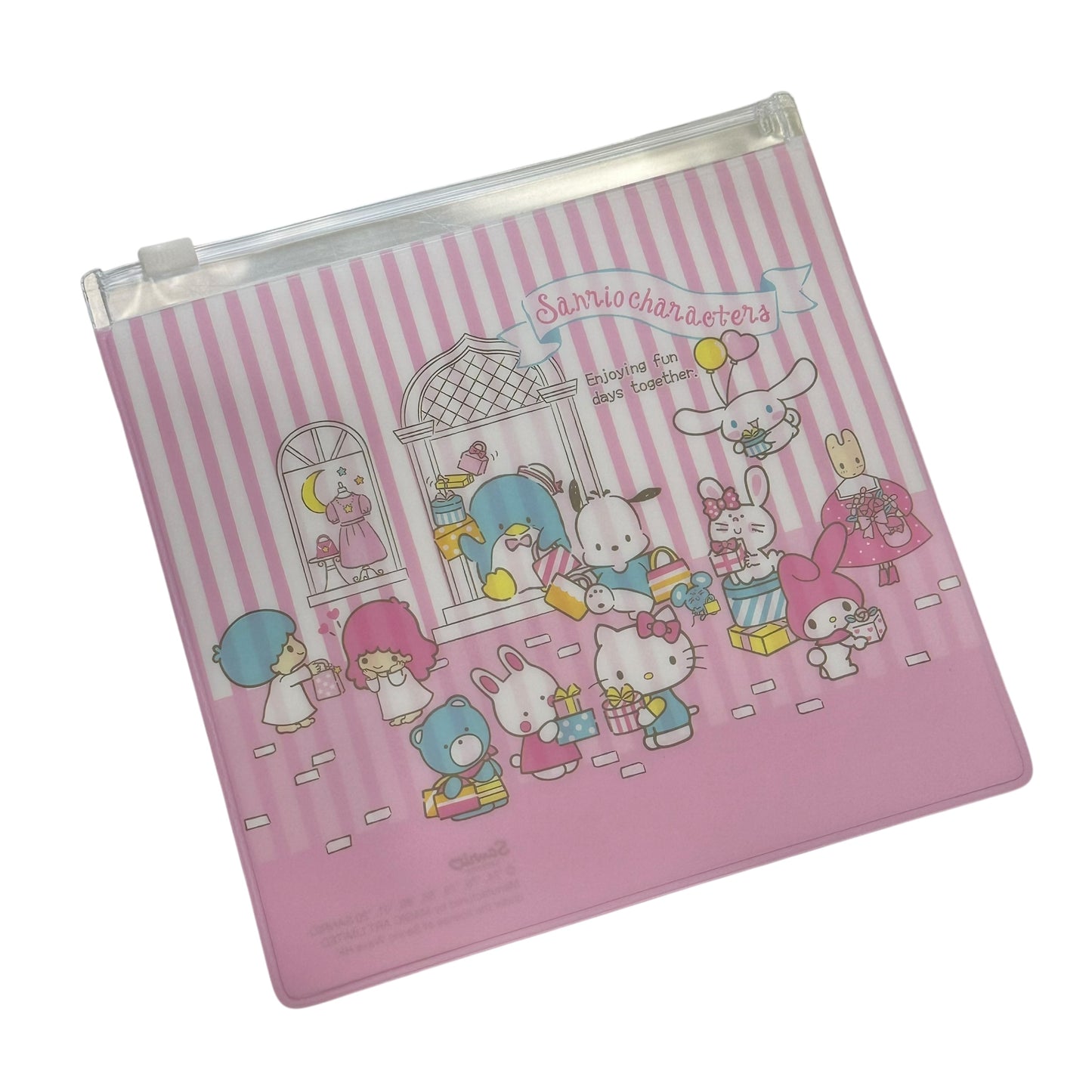 Sanrio Character Stripe Vinyl Pouch