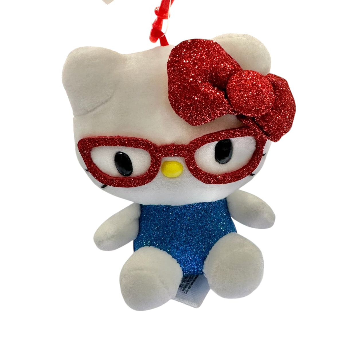 Hello Kitty "Spangle Glasses" Mascot Clip On Plush