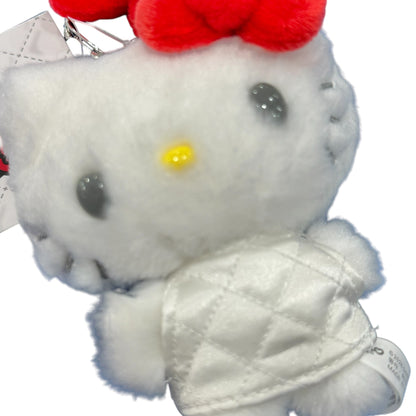 Hello Kitty "White Quilt" Keychain w/ Mascot