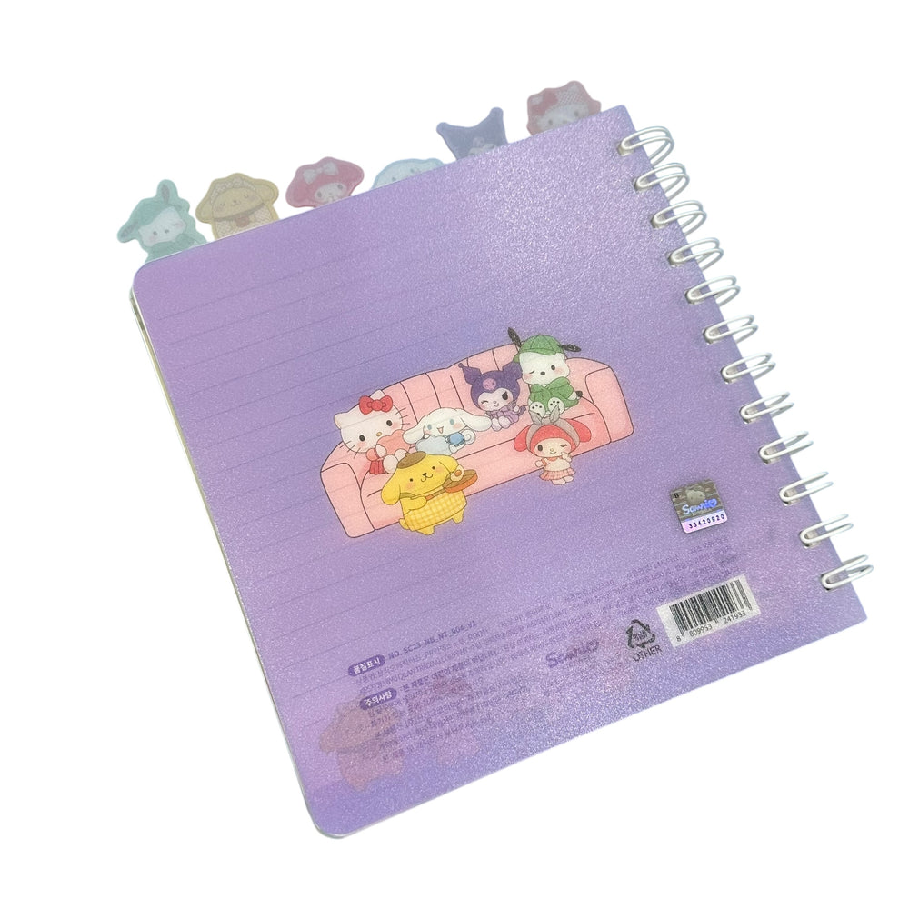 Sanrio Characters "Room" Index Notebook (Purple)