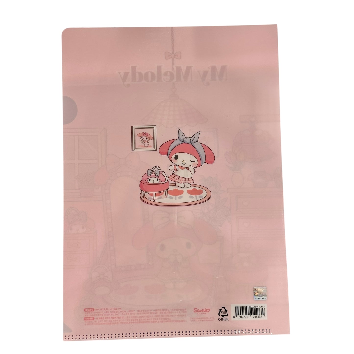 My Melody "Room" Large Folder