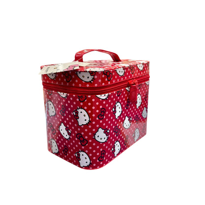 Hello Kitty Head/Bow/Polka Dot AOP Large Cosmetic Organizer