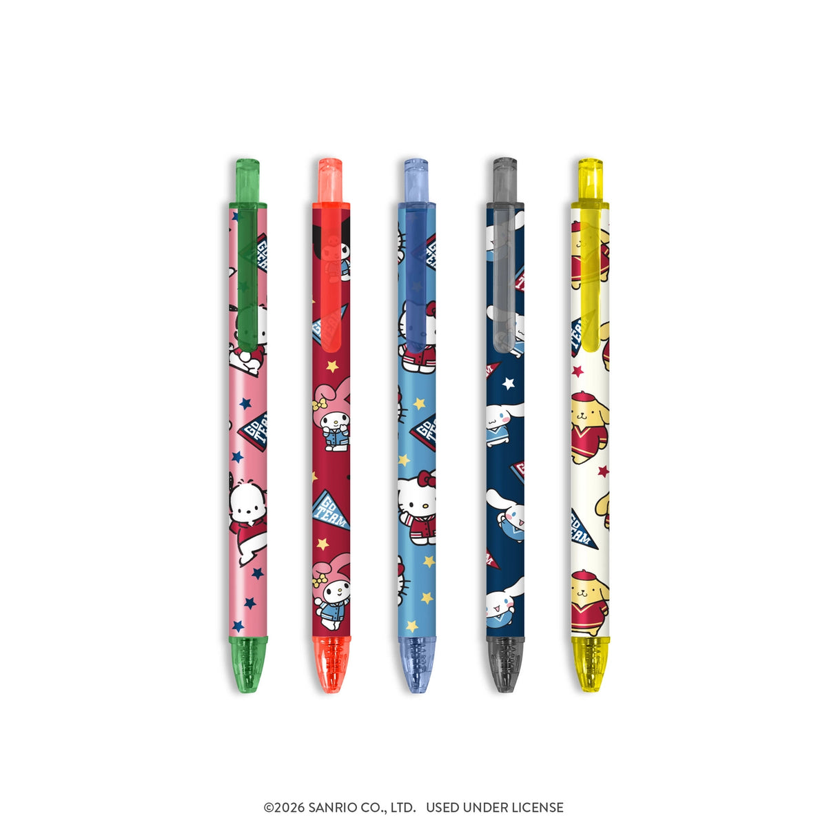 Hello Kitty & Friends "Varsity" Soft-Touch Gel Pen Set