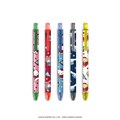 Hello Kitty & Friends "Varsity" Soft-Touch Gel Pen Set