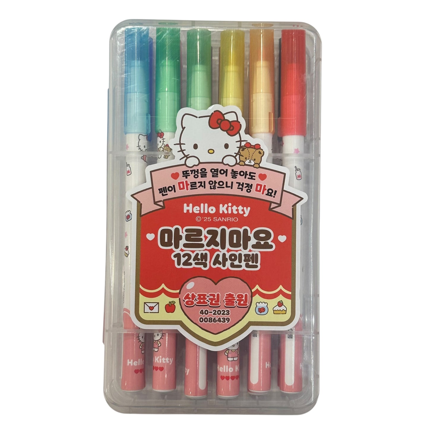 Hello Kitty Never Drying 12 Color Marker Set